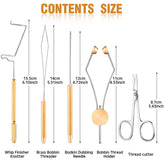 Close-up of whip finisher knotter tool